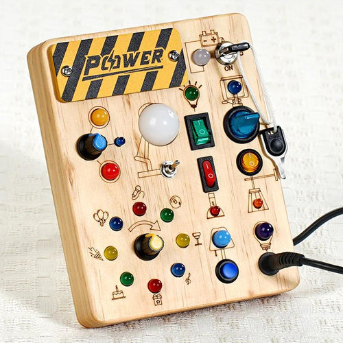 LED Montessori Busy Board – Sensory Light Switch Toy for Toddlers & Kids
